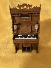 Vintage Chrysnbon Pump Organ with Mirror & Lights For Dollhouse