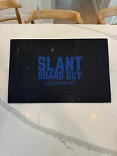 New slant board from “The Slant Board Guy” all black grip with blue letters and