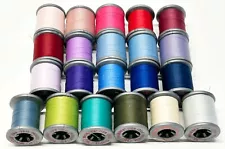 Lot of 21 Molnlycke Wrights Machine Embroidery Thread Mixed Colors 120 yd Spools