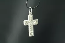 For Sale A 925 Sterling Silver Ornate Cross Design Dangle Style Pendant PEN2526