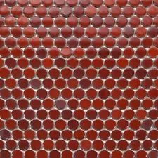 Vintage Red Penny Round Mosaic Tile For Wall & Floor