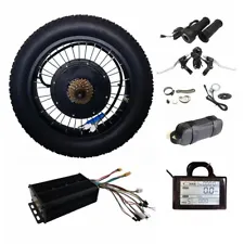 Ebike 48V 1500W 20" Fat Tire Rear Wheel Conversion Kit, Hub motor with sw900 LCD