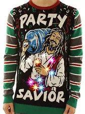 Ugly Christmas Party Light Up Knitted Ugly Christmas Sweater for Men and Women