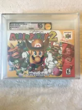 Brand New Factory Sealed Mario Party 2 Nintendo 64 N64 VGA Graded 95 Mint Gold