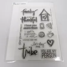 Kelly Purkey "Tribe" Photopolymer Stamp Set - Family Food Home