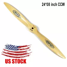 1PC 24*8 inch Pusher Propeller CCW Gas Beech Wood for RC Plane clearance sale