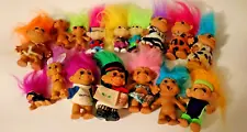Lot of 16 Vintage Troll Dolls 3 Burger King, 2 Russ, and Others