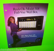 508 WALL BOX By ROCK OLA 1980 ORIGINAL JUKEBOX MUSIC PHONOGRAPH SALES FLYER