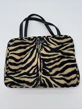 Kate Spade Faux Fur Black Zebra Animal Print Bag Purse Handbag