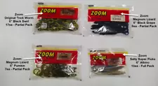 Zoom Soft Plastic Baits - Full & Partial Packs - Lot of 4