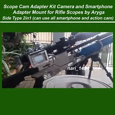 2in1 Scope Cam Adapter Kit Action Cam & Smartphone Adapter Mount for Rifle Scope