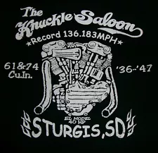 KNUCKLE SALOON STURGIS SD T SHIRT XL BIKER BAR PUB SOUTH DAKOTA LONG SLEEVE