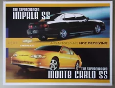 CHEVROLET IMPALA SS & MONTE CARLO SS orig 2004 Sales Leaflet Brochure for Canada