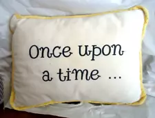 ONCE UPON A TIME THROW PILLOW RECTANGLE SHAPED 13"x 10" TARGET BRAND FOR HOME