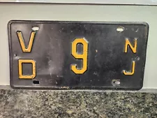 New Listing1950's New Jersey License Plate VD 9 (Lot 664)