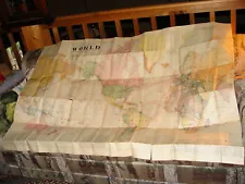 National Map Co. 1919, United States and the World Color Wall Map