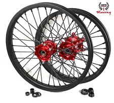 Complete CNC Wheel Set CR125 CR250 2002-2007 CRF 250 450 21" & 19" BLACK RIMS