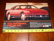 1989 DODGE DAYTONA SHELBY ORIGINAL 2 PAGE AD