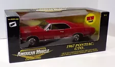 American Muscle ERTL 1967 Pontiac GTO Red Black 1:18 Diecast Car 062124WT4