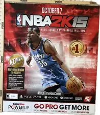 NBA 2K15 Kevin Durant PS4 28"x24" Game Store Promotional Display Poster Sign