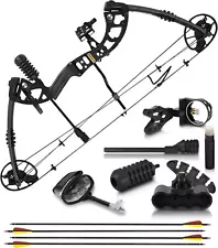 Creative XP Compound Bow and Arrow for Adults and Youth, Right Hand - Black