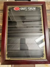 Case XX Knife Forum Collectors Wood And Glass Display Case 18x13” For Knives