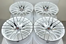 4 New DDR Zuki 17x7.5 5x114.3 38mm White Polished Face 17" Wheels Rims