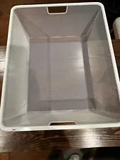 Container Store Elfa Tight Wire Mesh Drawer White (Set of 2) 20.75"x16.75"x7"