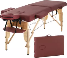 Massage Table Massage Bed Spa Bed 73" Long Portable 2 folding W/ Carry Case