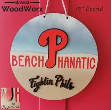 Philly Phanatic "P" Beach Lover Window Door Sign – Perfect for Summer Decor!