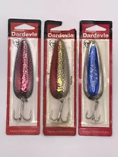 New ListingLOT OF 3 vintage, Daredevil fishing spoon lures. Antique