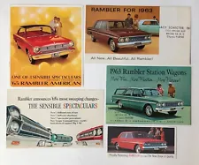 Lot of 5 1960s Rambler Sales Brochure Car Models Photos Features Specs Vintage