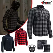 Motorbike Shirt CE Armoured Men Motorcycle Made with Kevlar Lined Jacket Shirts