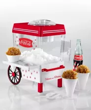 Nostalgia Snow Cone Machine 160 oz. Ice Capacity Coca-Cola Red Reusable Cones