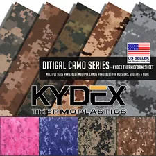 KYDEX® Sheet - Infused Digital Camo - (12in x 12in) - For DIY Hobby Projects