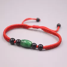 On Sale Jade Chinese Jadeite Green-Tube Bead Handmade Lucky Bracelet For Women