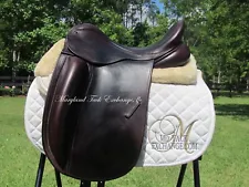 17" COUNTY FUSION dressage saddle ( dk. brown cognac) MEDIUM TREE-2015 MODEL!