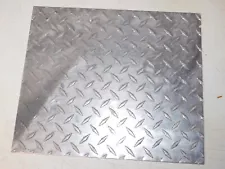 1/8" thick" Aluminum Diamond Tread Plate 12" x 14 - piece #1