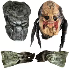 Alien vs Predator Mask Helmet Gloves Halloween Cosplay Costume Lot