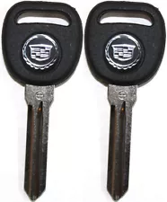 2 Pack - NEW CADILLAC ESCALADE DTS CTS STS JEWEL LOGO TRANSPONDER KEY BLANKS