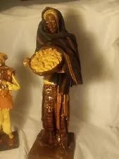 2 Vintage Paper Mache Figures