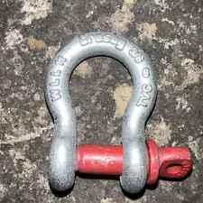 (STA) New Crosby WLL 1T Bow Shackle with Screw Pin 3/8 USA 6 TVC