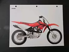 2007 Honda CRF80F Motorcycle Dirt Bike 1-page Brochure Spec Sheet OEM