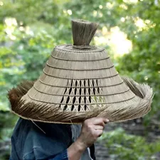 Japanese Samurai Hat Roningasa Edo Style Hand Made Japan Historical Cosplay New