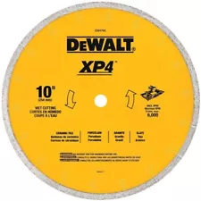 DEWALT Diamond Blade for Tile, Wet Cutting, 10-Inch x .060-Inch (DW4764)