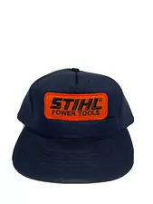 Vintage 80’s STIHL Power Tools Patch Navy Blue Snapback Trucker Hat