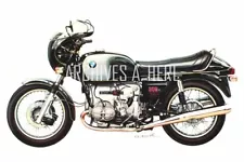 BMW R 90 S R90S classic motorcycle print photo Poster 1975 print prent