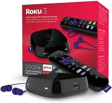 [NEW, SEALED] Roku 3 Media Streamer with Enhanced Voice Search Remote 4230R