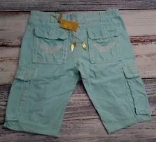 NEW W/TAGS ROBIN'S JEAN SZ 36 (38W×14L) RELAXED BABY BLUE CARGO SHORTS EUC