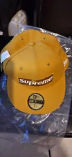 Supreme Champions Box Logo New Era Hat Fitted Cap Size 7 1/4 Wheat SS21 New